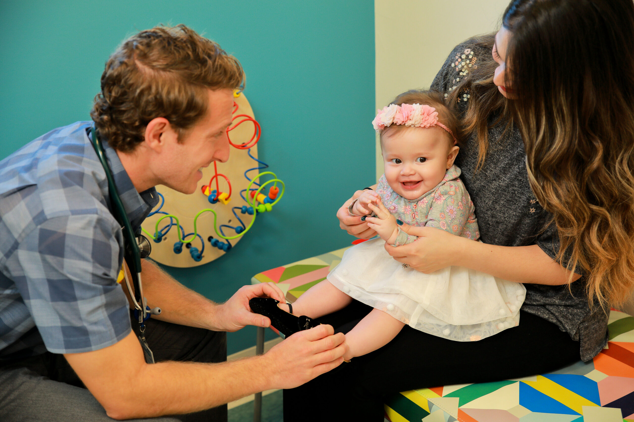 Holtzberg with a baby