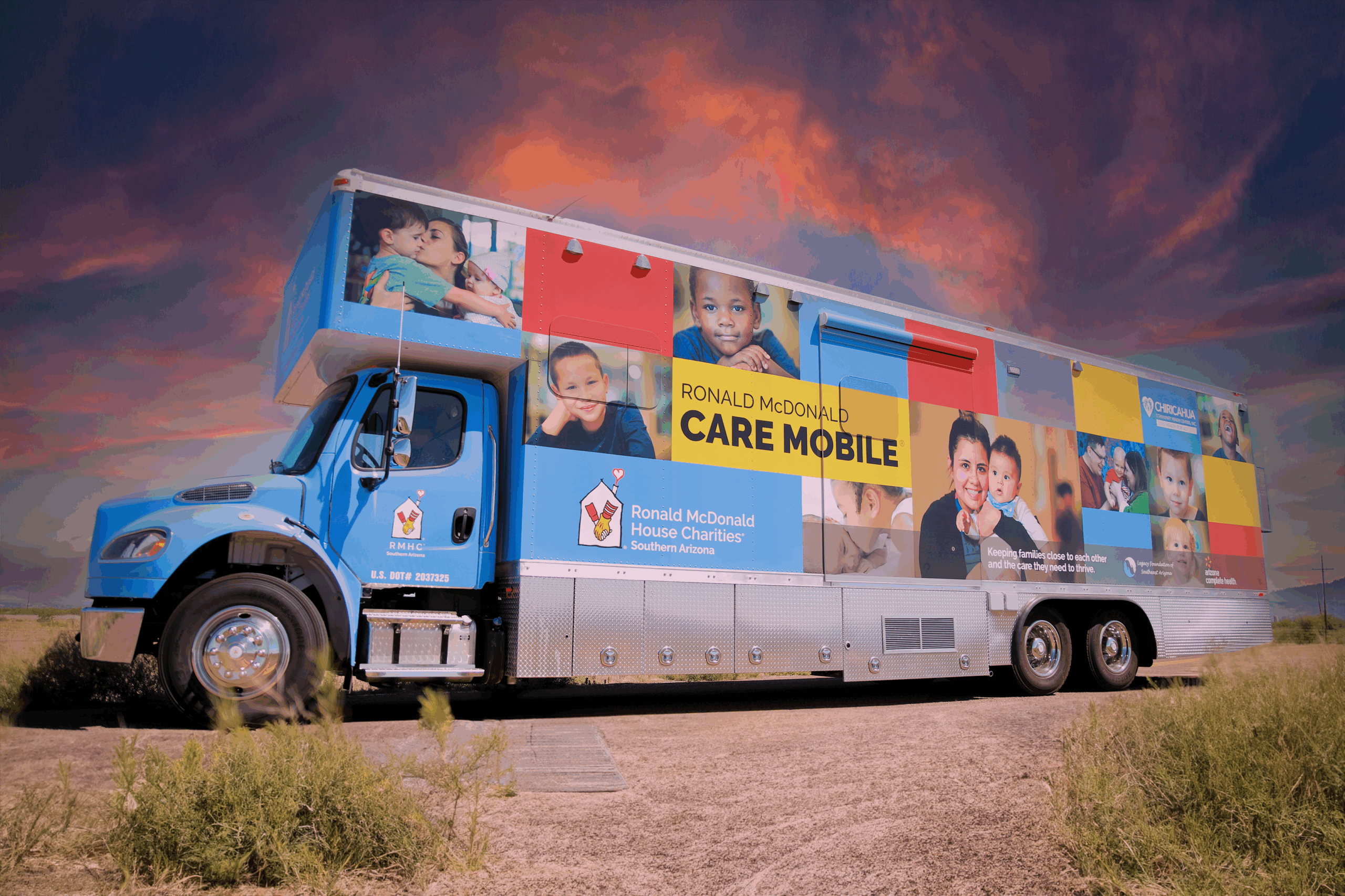 Ronald with a sunset