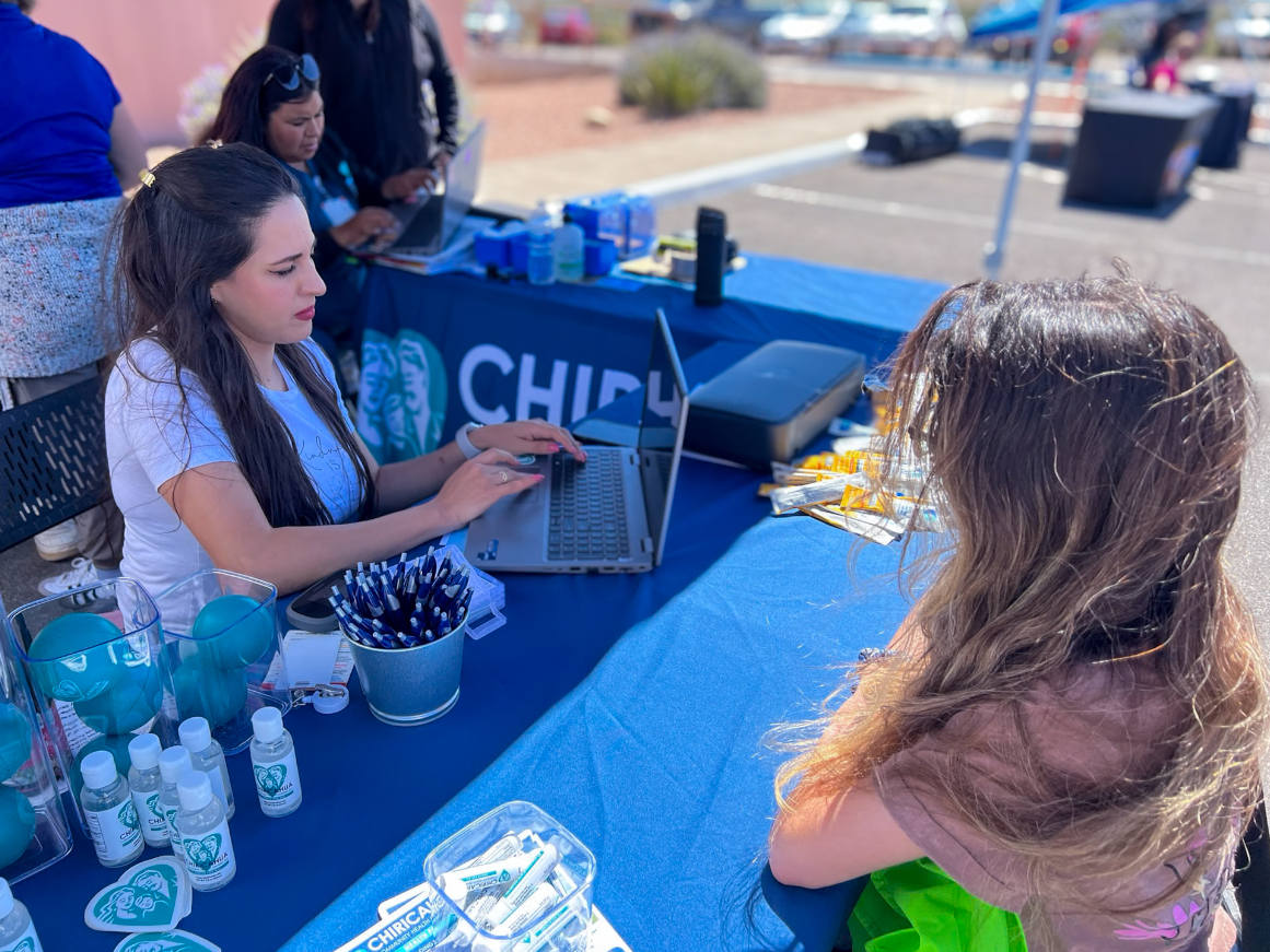 Chiricahua outreach team helping a patient CCHCI