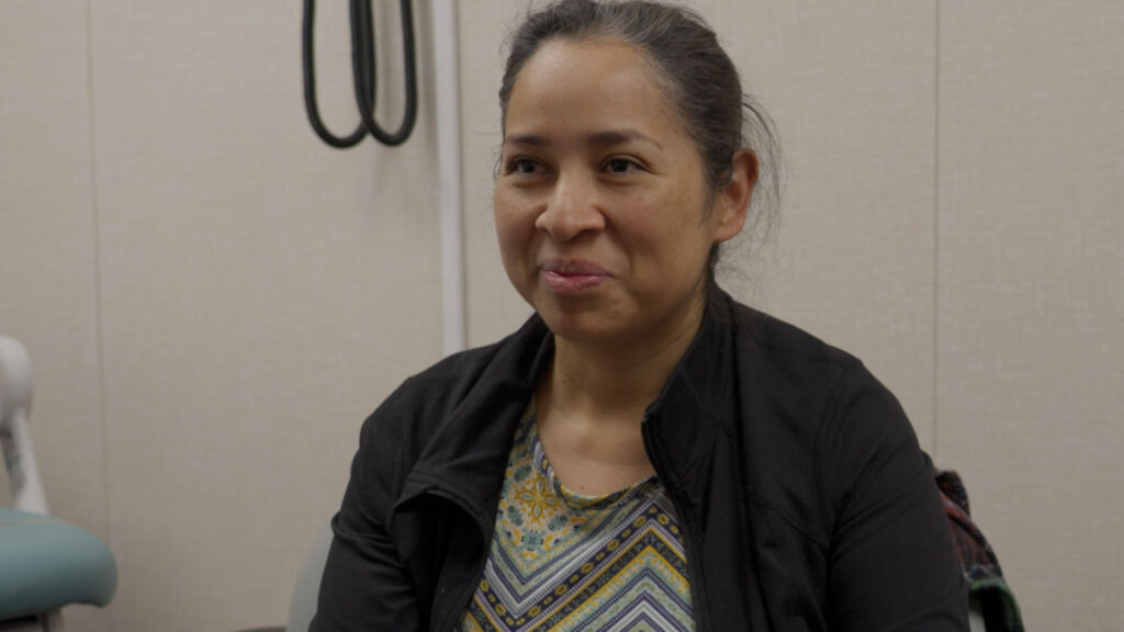 Araceli Faustillas speaks with an Arizona Public Media reporter on Feb. 20, 2026, at the Chiricahua Community Health Centers clinic in Willcox, Ariz. Her son, Efren Carmona, 15, is diagnosed with cerebral palsy. He loves jokes, donkeys and swimming.
Nate Huffman/AZPM