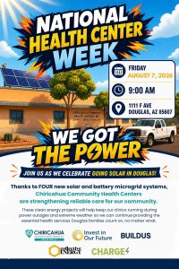 NEWS ROOM 1 Chiricahua - We Got The Power Event Flyer Chiricahua solar energy project.